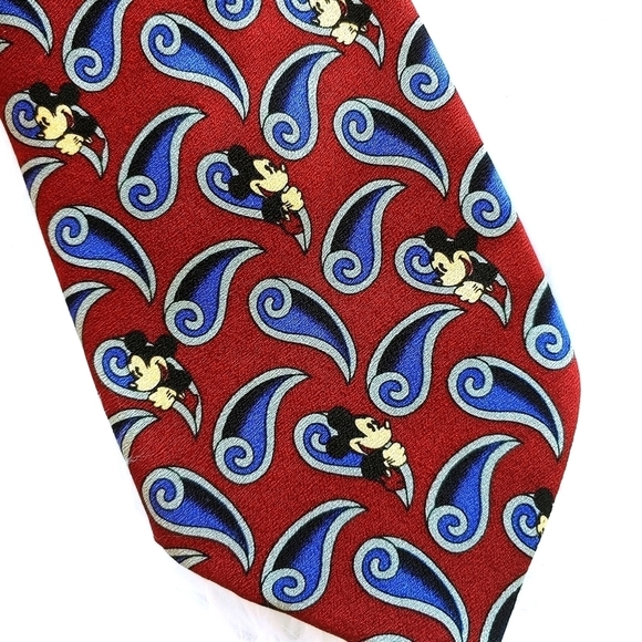 Vintage Mickey Mouse Silk Tie 59" - Picture 1 of 4